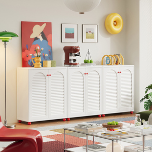 Étagère en métal avec portes à persiennes, vitrine anti-poussière pour livres et objets de collection dans le salon - Product Image 1