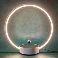 Lampe de table à lévitation Circlo ABS, lumière LED flottante, design moderne, lévitation magnétique, commande tactile, taille moyenne, décoration d'intérieur