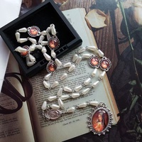 Mecrt mode sept chagrin chapelet perles blanches chapelet rond vierge marie pendentif chapelet religieux collier
