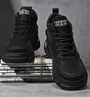 Nouvelle Collection : Chaussures Montantes Rétro Respirantes pour Hommes – Style Anglais, Imperméables, Antidérapantes, Décontractées d'Extérieur à Semelles Épaisses