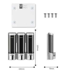 <span class=keywords><strong>Dispensador</strong></span> de <span class=keywords><strong>Gel</strong></span> Montado en Pared Dispensadores Manuales de Champú <span class=keywords><strong>y</strong></span> Jabón para Ducha Plástico ABS para Hotel <span class=keywords><strong>Dispensador</strong></span> de Jabón para Baño Cromado Accesorios de Baño - Product Image 3
