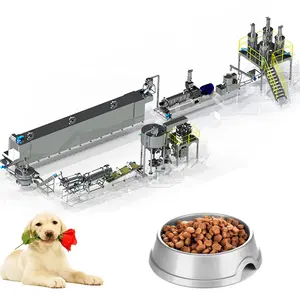 Dried Pet Dog Feed Extruded Pet Food Production Line For Pet Food