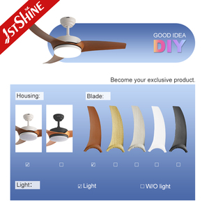 1stshine LED Ventilador de techo 3 aspas ABS Pequeño ventilador de techo de 42 "con luz LED y control remoto - Product Image 4