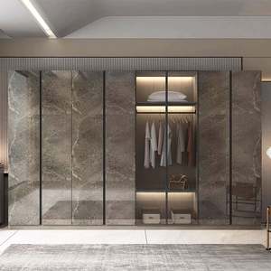 Modern Solid Wood Dining Room Closet Systems Organizers Storage Shelves <b>for</b> Home Bar and Living Room - Product Image 2