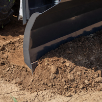 OEM sudut berputar Skid Steer salju peralatan penghilang kondisi baru Mini roda pemuat Backhoe pemuat eceran