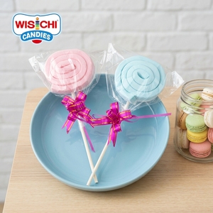 Muestra Gratuita, Venta al por Mayor, Piruleta de Malvavisco Personalizada Rosa y Azul, Piruleta Redonda con Sabor Afrutado, Dulce, Aperitivo - Product Image 1
