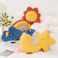 Série Ciel Étoilé : Jouets en Peluche Soleil, Lune, Étoiles, Arc-en-ciel, Nuages – Coussins de Canapé en Coton PP pour Décoration Intérieure