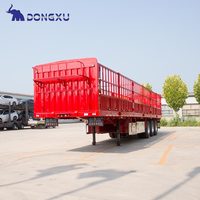 Remorque à clôture en acier haute résistance avec ouverture latérale pour le transport de céréales, de charbon et de marchandises générales