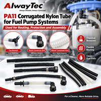 Tuyau de carburant en nylon ondulé PA11 avec connecteur rapide pour l'assemblage du module de pompe à carburant intégré au réservoir automobile