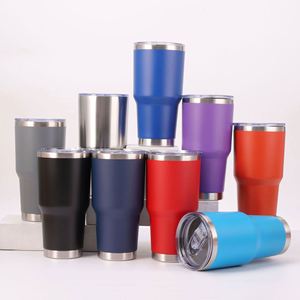 Gobelet isotherme en acier inoxydable avec logo personnalisé, 20 oz, revêtement poudré, pour l'extérieur, 30 oz, tasse de voyage isolée, gobelet à café de voyage - Product Image 2