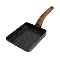 Sartén Antiadherente de Aluminio con Revestimiento de Mármol OEM de 18 cm, Compatible con Inducción, Certificación LFGB, Venta al por Mayor de Utensilios de Cocina
