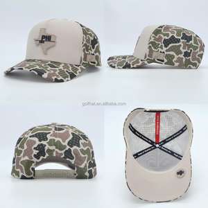 OEM Laser Cut <b>Hat</b> <b>Waterproof</b> Custom Hydro Breathable <b>Waterproof</b> <b>Hat</b> High Quality Custom PVC Logo 5 Panel Camo Laser Holes Cap - Product Image 2