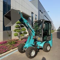 EV-08 0,8-Tonnen Batteriebetriebener Elektrischer Mini-Radlader 4WD Knickgelenkter Typ für Landwirtschaft Bau Garten Hof Materialtransport
