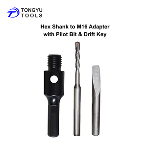 Bộ chuyển đổi bit lõi tongyu Hex sang M16 với bit phi công & phím trôi, 3 chiếc Bộ chuyển đổi khoan lõi nặng cho cưa lỗ kim cương - Product Image 3