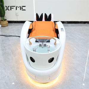 XFMC approvisionnement d'usine tête Spa lit Salon de coiffure chaise de lavage lumière LED Massage électrique chaise de <span class=keywords><strong>shampooing</strong></span> avec thérapie de la tête - Product Image 3