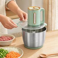Penggiling Daging Listrik Stainless Steel 2L 250W Multifungsi, Blender Pengolah Makanan, Pencacah Daging, Mesin Masak Rumah Tangga