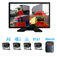 Enregistreur DVR pour camion 7 / 10,1 pouces avec écran tactile, caméra de recul étanche, interaction vocale, dispositif d'alarme BSD, GPS 5G et IA