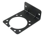Support de montage de prise de remorque à 7 broches en fer noir modèle A10619-01 RV/camion/remorques de voyage Support de faisceau de câblage résistant à la rouille