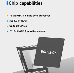 وحدة جديدة بعلامة لاسلكية واي فاي 6 بلي واي فاي مع رقاقة إسبرسيف ESP32 C5 تدعم المساعد المنزلي - Product Image 5