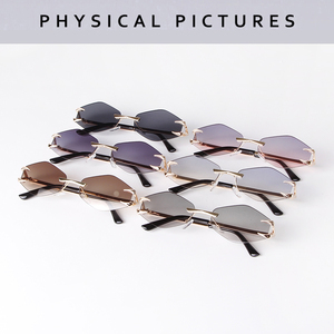 แว่นกันแดดทรงเหลี่ยมไร้กรอบ รุ่น <span class=keywords><strong>ADE</strong></span> WU STY8069A ดีไซน์หรูหรา วัสดุโลหะ ทรงเหลี่ยมเพชรไล่เฉดสี - Product Image 5