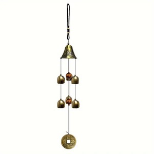 Feng Shui rüzgar çan çin Metal çan rüzgar çan asılı rüzgar çan Vintage ejderha ve balık için iyi şanslar güvenli ev bahçe - Product Image 2