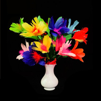 Fleurs transformées en slogans, bannières d'applaudissement et de prospérité, ouverture de la réunion annuelle, scène, accessoires de magie de fête, fleur qui roule