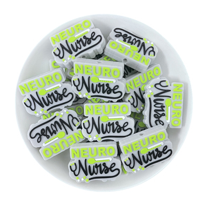 Al por mayor, cuentas focales de silicona personalizadas con patrón Neuro Nurse, cuentas focales de silicona para dentición y para la fabricación de bolígrafos - Product Image 2