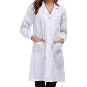 Blouse médicale longue à manches longues en polycoton pour pharmacien, dentiste, femme, blouse <span class=keywords><strong>de</strong></span> laboratoire blanche, blouse <span class=keywords><strong>de</strong></span> laboratoire professionnelle pour médecin, infirmière, femme - Product Image 6