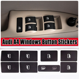 Autocollants de fenêtre Audi A4 2004-2008, rectangulaires noirs en PVC, adhésifs statiques, découpe et impression, motif automobile - Product Image 5