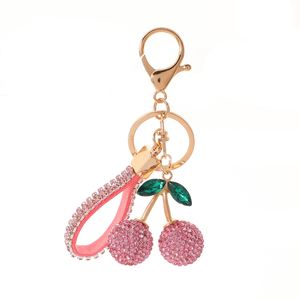 Llavero de Cristal de Lujo de Alta Calidad con Diseño Creativo y Elegante de Cereza, Charm de Acero Inoxidable para Accesorio de Bolso de Mujer o Coche - Product Image 4
