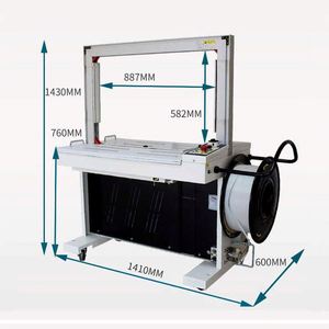Machine de cerclage manuelle pour carton et plastique PP, semi-automatique, motorisée, à table haute, pour usage commercial - Product Image 3