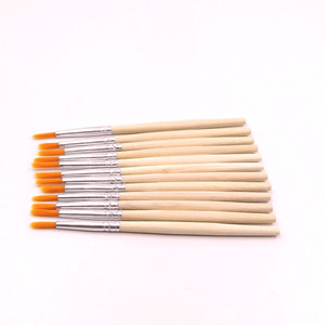 Pincel de Maquillaje de Nylon con Mango de Madera para Arte de Uñas, Cejas y Tallado, Ligero, 10g - Product Image 4