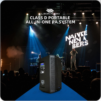 Haut-parleur actif en plastique à gamme complète de 10 pouces 150W Classe D avec DSP, alimenté par batterie, idéal pour les spectacles de rue, les fêtes et les conférences - Offre Spéciale