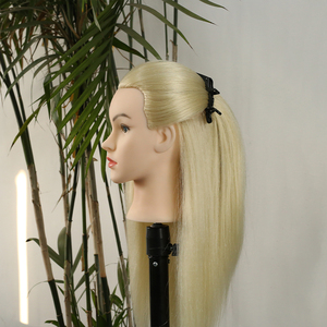 Cabezales de entrenamiento de la escuela de belleza femenina de pelo real al por mayor, cabezal de entrenamiento de peluquería afroamericana, cabezal de entrenamiento de peluquero - Product Image 4