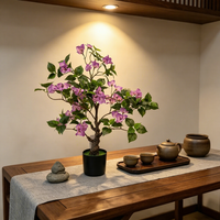 Dekorative Künstliche Bougainvillea-Blumen, Lila Hochzeitsblumen für Außenbereich, Garten, Landschaftsgestaltung, Terrasse und Innendekoration