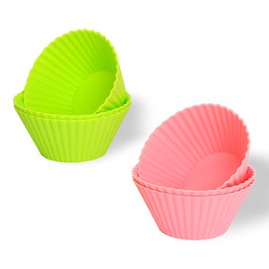 ซิลิโคนเครื่องครัวถ้วยมัฟฟินซับหัวใจนํามาใช้ใหม่และรอบ Non-Stick ผู้ถือแม่พิมพ์อบสําหรับคัพ<span class=keywords><strong>เค้ก</strong></span>ขนมหวานและขนม Keto - Product Image 3