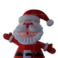Globo de Papá Noel inflable de PVC gigante con soplador de aire para decoración de fiestas al aire libre, festivales, eventos también servidos como tienda de globos de nieve