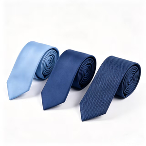 <span class=keywords><strong>Cravate</strong></span> décontractée en polyester tissé unie pour homme avec logo personnalisé, séchage rapide, à prix abordable, idéale pour les mariages et la vente en gros - Product Image 2