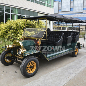 Voiture électrique classique vintage européenne, véhicule de tourisme écologique rétro pour service VIP d'hôtel - Product Image 1