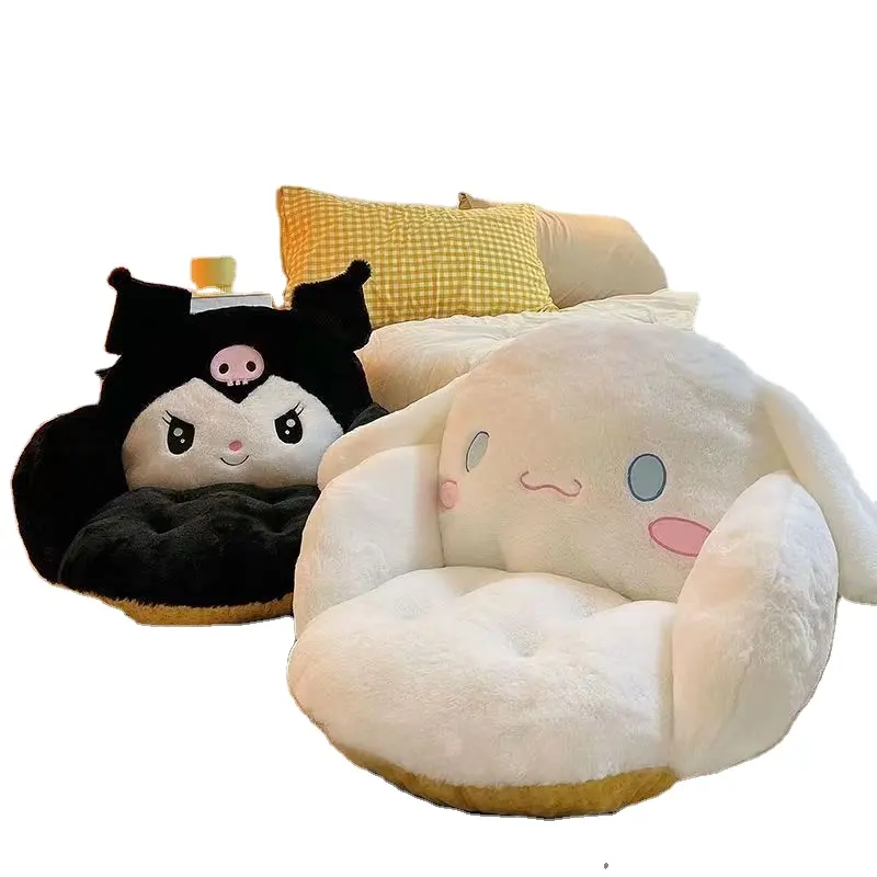 Bonito Sanrio Kuromi pelúcia escritório almofada cadeira Sofá almofada inverno Cinnamoroll quente bunda pad para meninas
