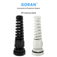 Passe-câble en nylon anti-flexion IP68 industriel basse tension multi-calibre avec joint à ressort résistant à la torsion pour fixation de câbles
