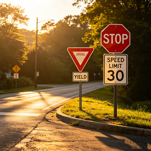 Panneaux de signalisation routière réfléchissants Zhentu RedSouth de troisième qualité, imprimés numériquement, panneaux d'avertissement <span class=keywords><strong>routier</strong></span> blancs, taille personnalisée - Product Image 3