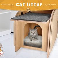 Roue de marche large en bois pour chat Roue d'exercice pour chat Tapis roulant Grande roue pour chat avec mangeoire et nid pour la course