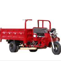 Triciclo de Carga Motorizado de 3000 kg de Carga Útil, Motor de 200 CC, Autonomía de 450-600 km, Neumáticos Anchos para Minería de 1.4*2 m, Caja de Carga Hidráulica, Triciclo para Adultos