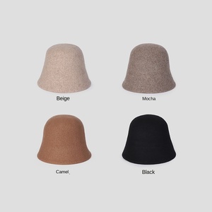 2025 nueva llegada sombrero de cubo tejido de <span class=keywords><strong>lana</strong></span> de invierno para mujer Casual elegante moda sombrero de <span class=keywords><strong>pescador</strong></span> de <span class=keywords><strong>lana</strong></span> de moda - Product Image 2