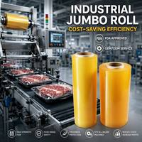 Groothandel Jumbo Rol Voedselveilige Zachte PVC Clingfolie Waterdicht Gietbaar 1000m-1500m voor Voedselverwerkingsbedrijven