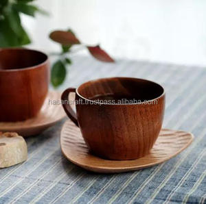 Taza de madera hecha a mano para beber té, café, sopa, hogar, hotel y restaurante - Product Image 3