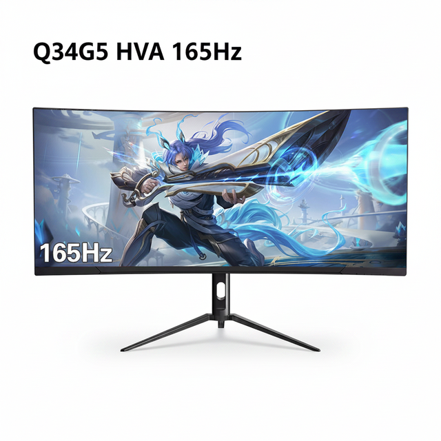 34-Inch 4K Display 165Hz 400Hdr 1M Fish Screen Game Surface Screen 21:9 Computer Monitor Africa Monitor Low Cost LCD Monitor