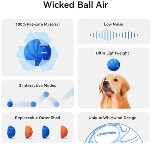Giocattolo Interattivo Intelligente per Cani Cheerble, Eco-Friendly in E-TPU, Impermeabile IPX7, Palla Automatica che si Muove, Rimbalza e Rotella, Attività Intensiva - Product Image 2