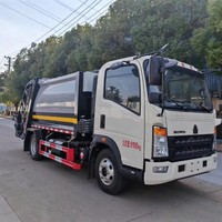 Nouveau camion à ordures diesel TIANYUN à chargement arrière avec émissions EURO 5, transmission manuelle 4X2, moteur de pompe, compacteur